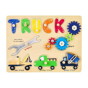 Truck Busy Board Wood Puzzle from Mudpie