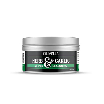 Olivelle Herb & Garlic Dipper Seasoning container on a white background