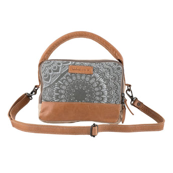 Sixtease Dittogick canvas and leather crossbody bag with adjustable strap