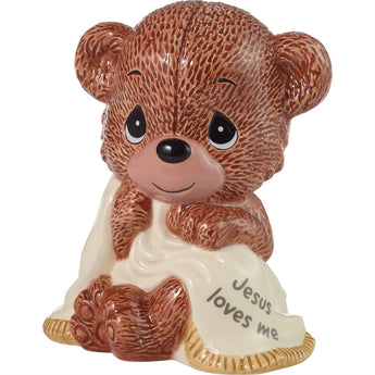 Jesus Loves Me ceramic savings bank Precious Moments