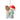 Christmas ornament of a couple hugging, with a girl wearing a red bow and a boy in a Santa hat.