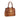 Brown crocodile-patterned handbag with matching handles on a white background