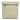 Beige fabric bag with a brown zipper on a white background