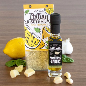 Olivelle Risotto Gift Bundle with garlic olive oil and risotto mixes