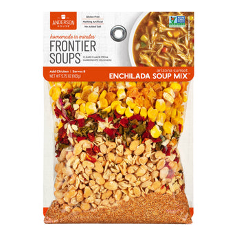 Packaged Frontier Soups Arizona Sunset Enchilada Soup Mix on a white background