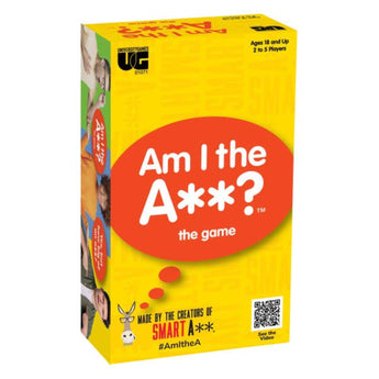 Board game box titled 'Am I the A***?' with colorful design and text.
