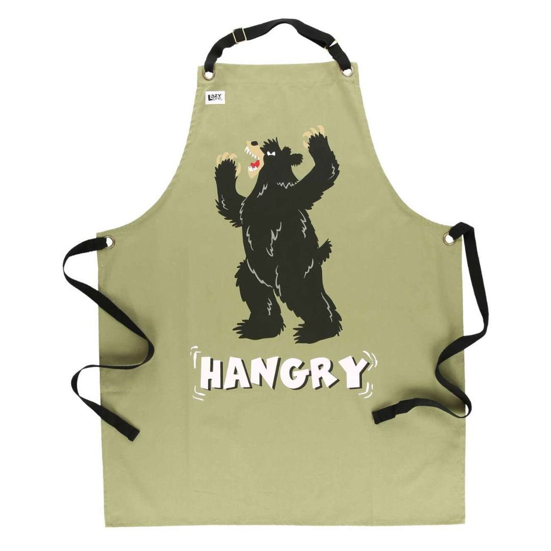 Hangry Bear BBQ Apron - Fun Cooking Apron for Hangry Grill Masters