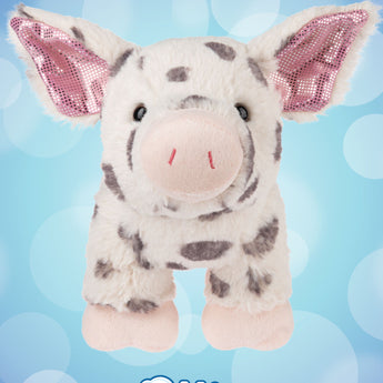 Webkinz spotted pig plush with sparkly pink ears