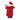Santa Claus figure holding a story book back view