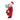 Decorative figurine of Santa Claus holding a story book and a reindeer on a white background