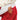 Small mouse figure attached to a Santa Claus outfit with a white background