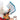 Santa Claus holding a small book with a reindeer illustration, next to a mug with Hot Chocolate.