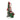 Decorative figure of Santa Claus swinging on a tree swing with a white background