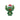 Disney Stitch in Green mini collectible figurine with a Santa hat on a white background