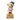 Mickey Mouse figurine in a Santa outfit holding a candy cane on a white background