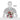 Santa Claus figurine with a child, shown next to a person for scale, on a white background.