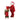 Santa Claus figure with a red sack full of gifts on a white background