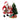 Possible Dreams Nothing Sweeter Santa figurine featuring Santa and a young girl decorating a Christmas tree with candy canes, crafted with Clothtique fabric and hand-painted details.