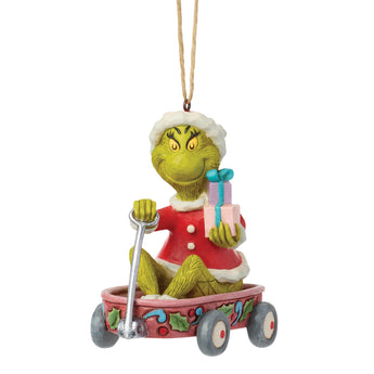 Dr. Seuss Grinch Santa wagon ornament Jim Shore