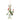 Bugs Bunny ornament wearing a Santa hat, scarf, and mittens while holding a candy cane.