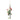 Bugs Bunny ornament wearing a Santa hat, scarf, and mittens while holding a candy cane side view.