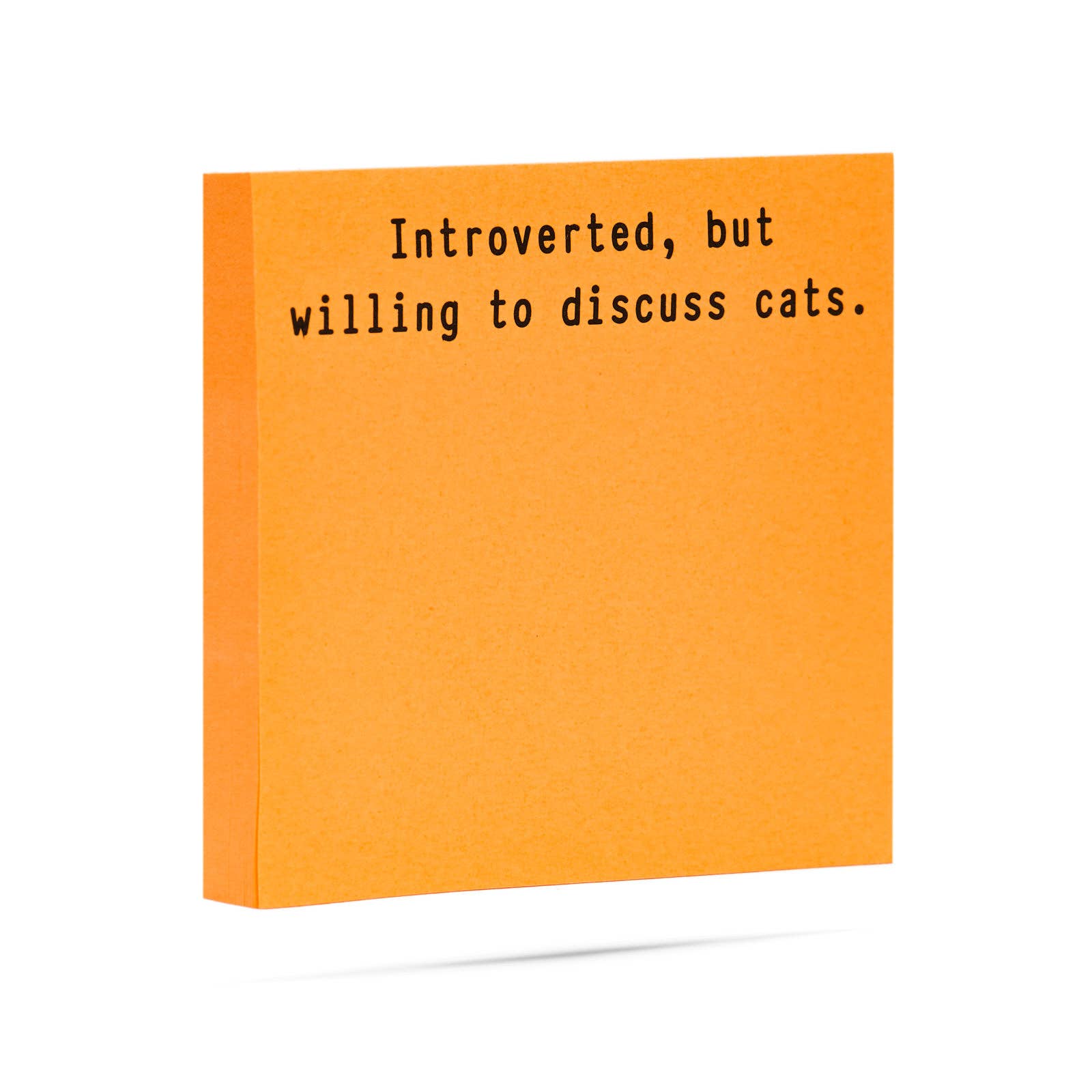 Introverted, but willing to discuss cats | sticky note pads