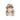 fluffy sheep figurine with a white and brown fleece on a white background