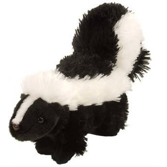 8 inch Skunk Plush with fluffy tail