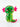 A cute, kawaii-style green glitter axolotl figurine with bright pink accents, sitting on a clean white background.