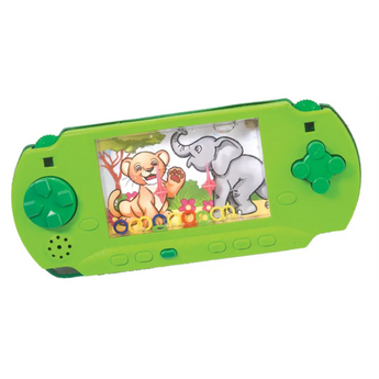 Animal-themed handheld water game toy by Wild Republic featuring colorful animal artwork and push-button gameplay.