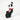 Teddy bear figurine with ruby red ribbon detail left side view