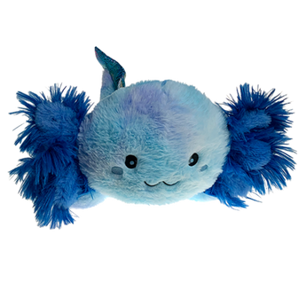 Axel the Axolotl plush 16" blue and purple stuffed animal with iridescent tail