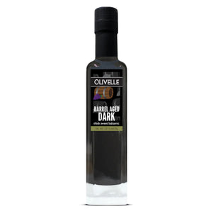 Olivelle Barrel Aged Dark Thick Sweet Balsamic Vinegar - naturally sweet, thick, rich balsamic with fig, caramel, and molasses notes, available at Chivilla Bay.
