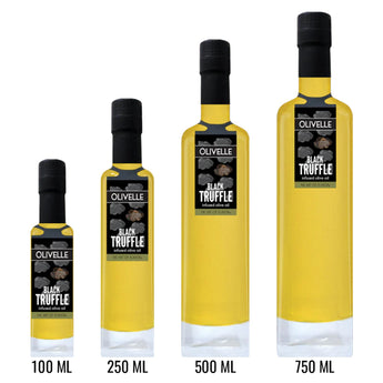 Olivelle's Black Truffle Infused Olive Oil comes in 4 different sizes.