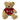 Brown Teddy Bear wearing Red Winter Friends Tee featuring a penguin, reindeer, and snowman.