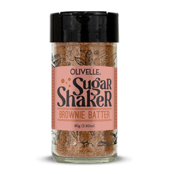 Fudgy brownie sugar in a convenient shaker jar.