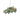 Decorative ornament of a camouflage truck with a deer on top, hanging against a white background.