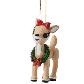 Clarice, Rudolph the red nosed reindeer's girlfriend, hanging ornament