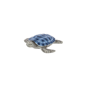 Coastal sea turtle figurine resin decor