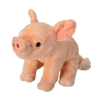 8 inch Cuddlekins Baby Pig Stuffed Animal with soft pink fur and tiny hooves