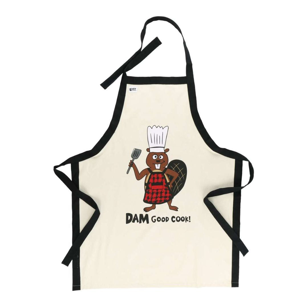 "Dam Good Cook!" Apron - Cartoon Beaver Chef