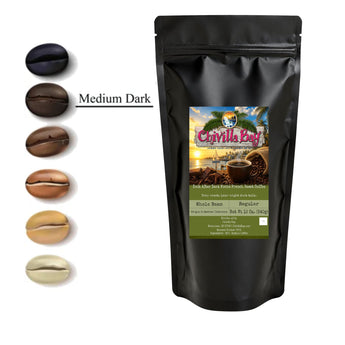 Chivilla Bay's Dock after Dark Mocha French Roast Medium Dark Coffee