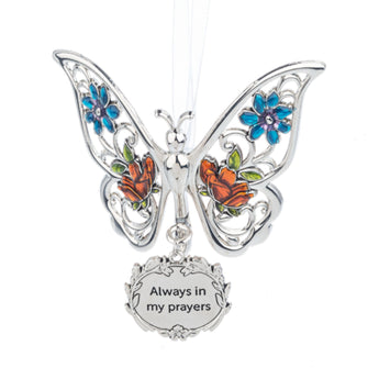 Always in my Prayers Inspirational Silver Hanging Ornament from Ganz