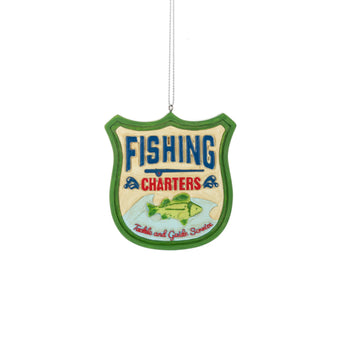 Fishing Plaque Ornament - Fishing Charters Design