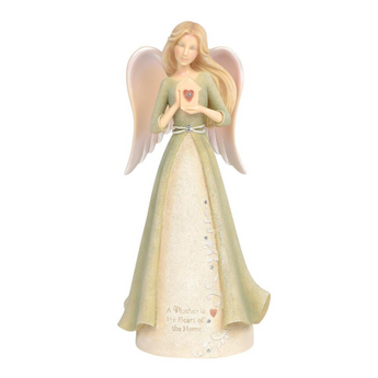Foundations Mother Angel figurine holding heart home Enesco collectible gift for mom