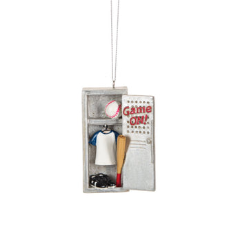 Gymn Locker Baseball Ornament