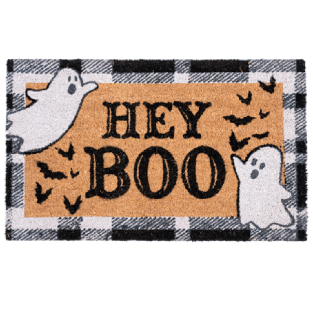Halloween Ghosts Hey Boo Door mat