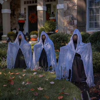 Halloween Reaper Stakes, Set of 3, that light up any garden or yard.