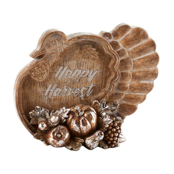 Happy Harvest Thanksgiving Turkey Table Top Decor Harvest Figurine