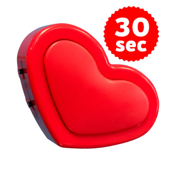 Heart Shaped Recordable 30 second sound module. Record a message for your loved ones for special occasions such as graduation or wedding.